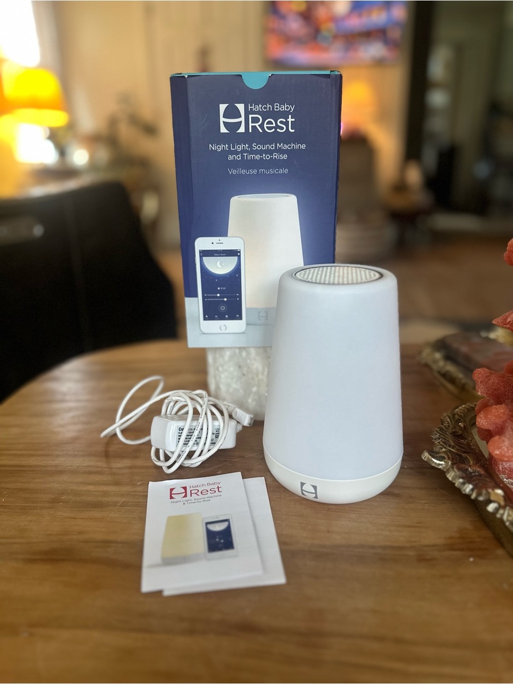 Hatch Baby Rest Night Light Sound Machine Time to rise used box